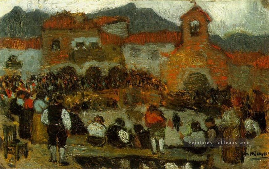 Cours taureaux 4 1901 cubiste Pablo Picasso Peintures à l'huile